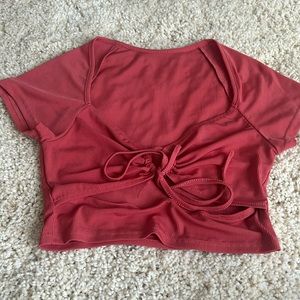 tie front with cutout tank top